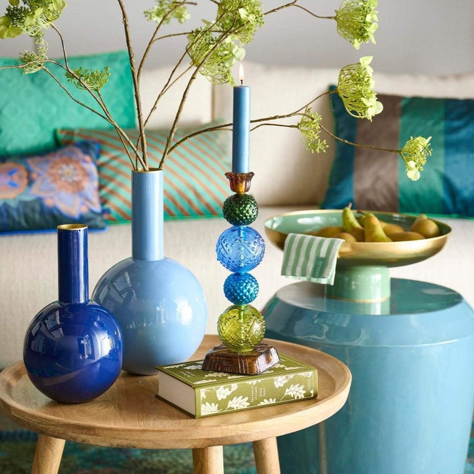 Pip Studio - Vaso in metallo blu scuro 26cm