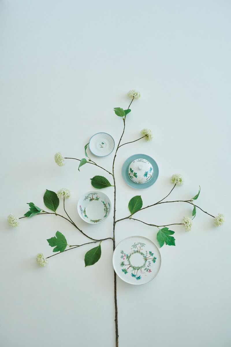 Pip Studio - Vassoio per torta Jolie piccolo in porcellana bianco 21 cm