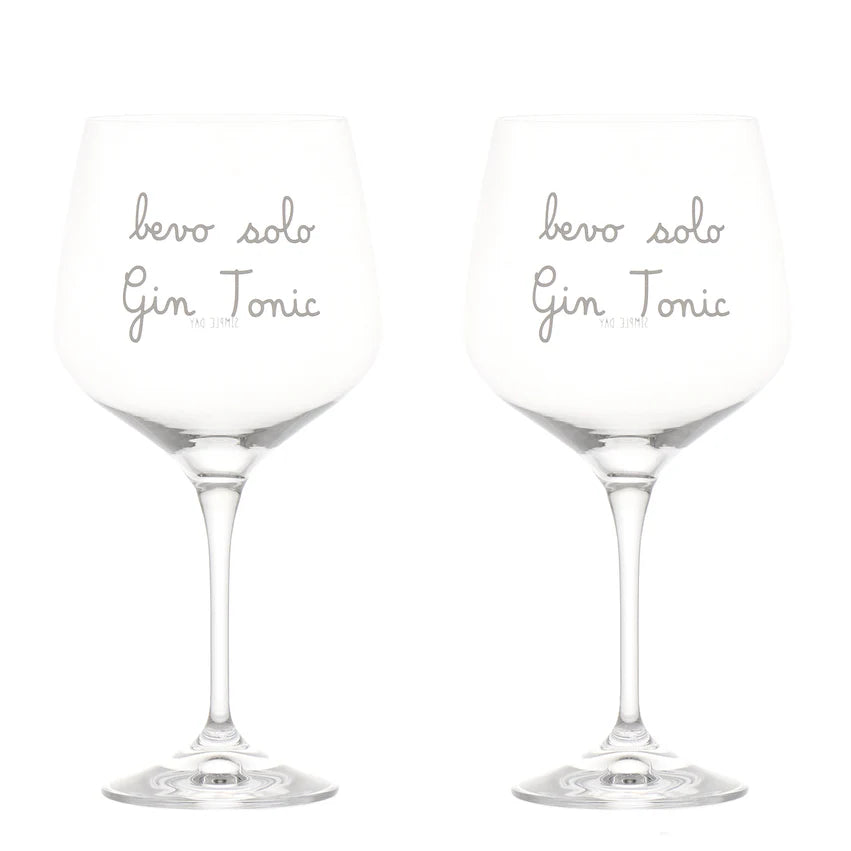 Simple day - set due calici cocktail Bevo solo gin tonic 82cl