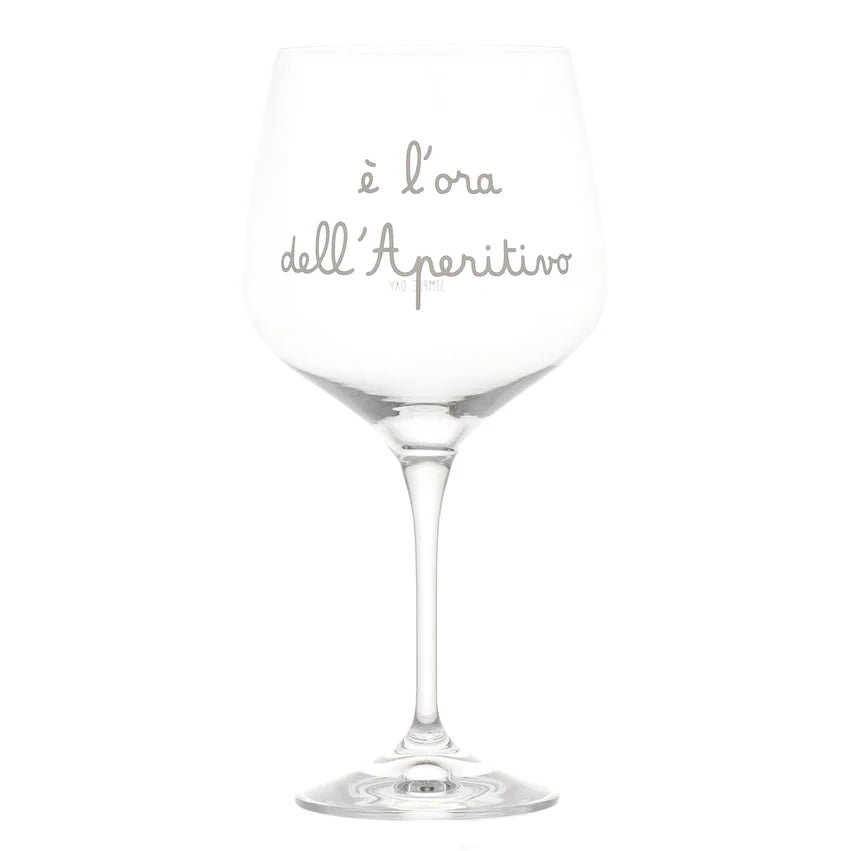 Simple day - Set 2 calici in vetro cocktail E' l'ora dell'aperitivo 82cl