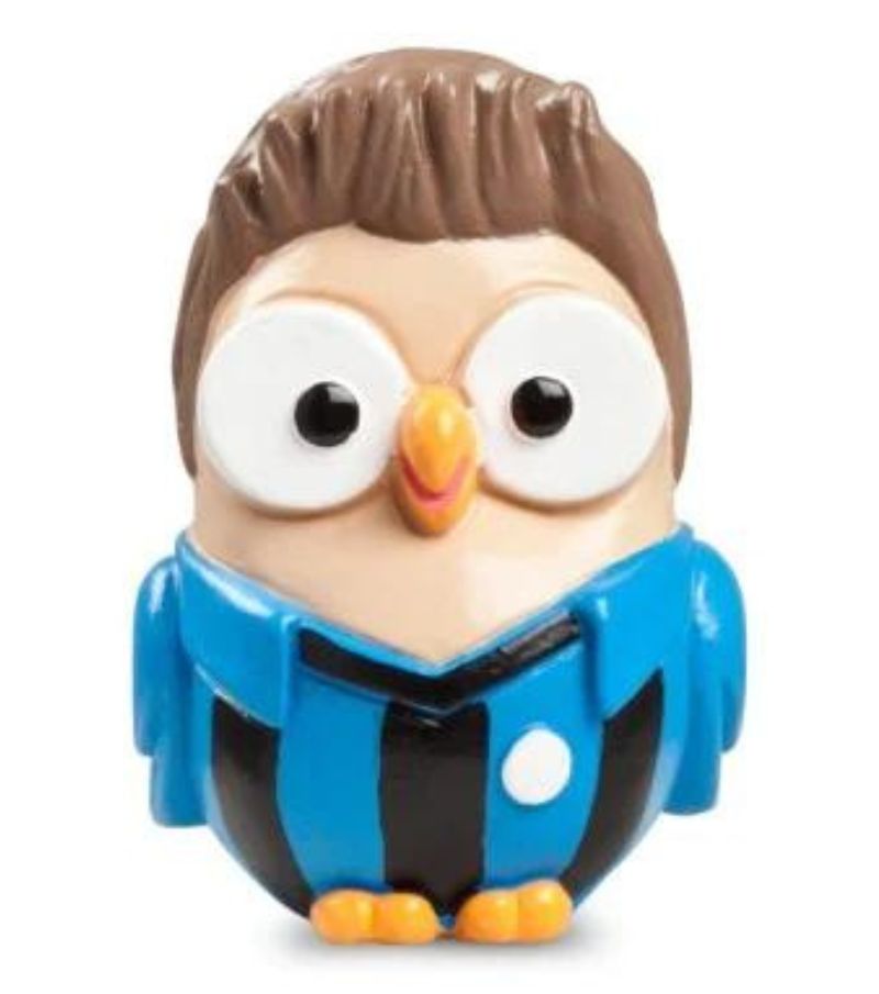 Egan - Goofi Calciatore Nerazzurro statuetta gufo in ceramica 5x7cm