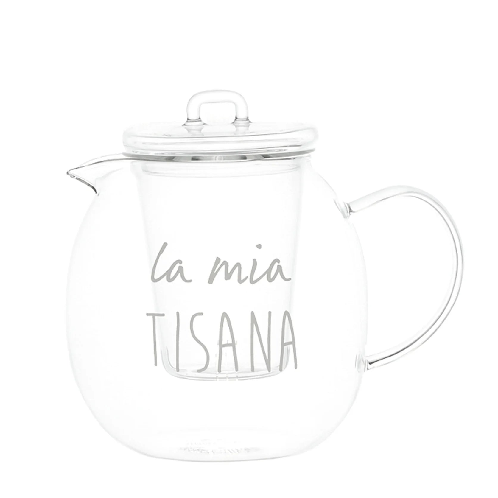 Simple day - teiera in vetro decoro La Mia Tisana 600 ml