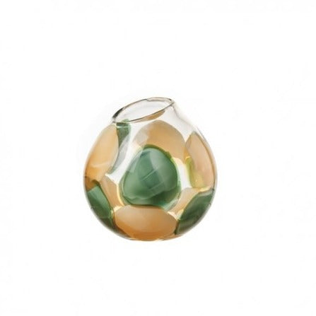 L'oca nera - vaso basso in vetro 19cm x 19cm