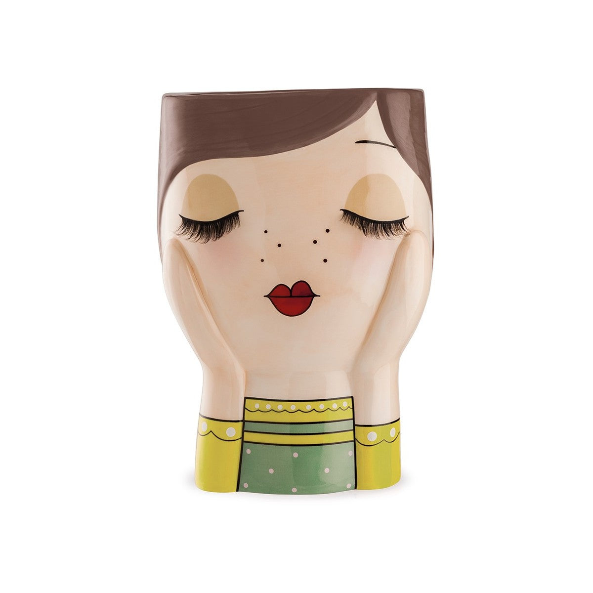 Egan - Vaso porta piante Le Pupazze Mimi Giallo 14x20cm