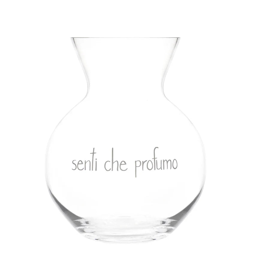 Simple day -  Vaso in vetro Portafiori decoro decoro Senti che profumo h30cm